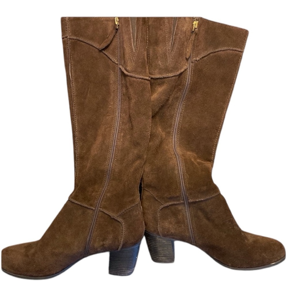 Franco Sarto Knee High Boots Brown Suede Boots Size 9. Timeless Boots minimalist